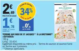 E.Leclerc TERRINE AUX NOIX DE ST JACQUES À LA BRETONNE offre
