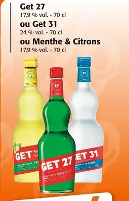 Colruyt Get 27 ou get 31 ou menthe & citrons offre