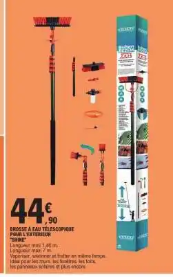 E.Leclerc BROSSE À EAU TÉLESCOPIQUE POUR L'EXTERIEUR SHINE offre