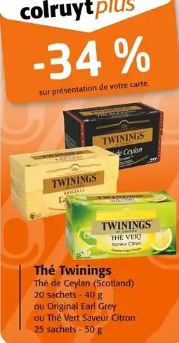 Colruyt Thé twinings offre