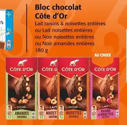 Colruyt Bloc chocolat côte d'or offre