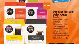 Colruyt Dosettes nescafé dolce gusto offre