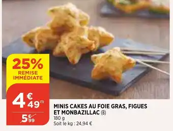 Bi1 Minis Cakes Au Foie Gras, Figues offre