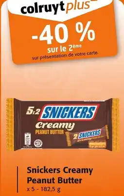Colruyt Snickers creamy peanut butter offre
