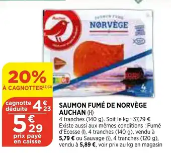 Bi1 Saumon Fumé de Norvège offre