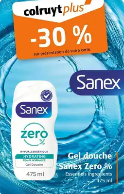 Colruyt Gel douche sanex zero% offre