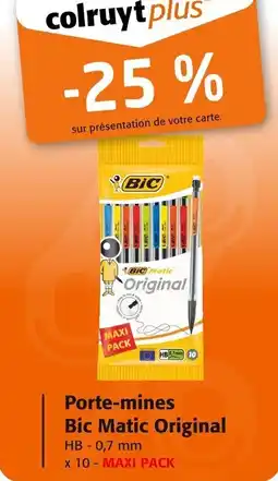 Colruyt Porte-mines bic matic original offre
