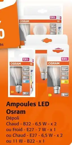 Colruyt Ampoules led osram offre