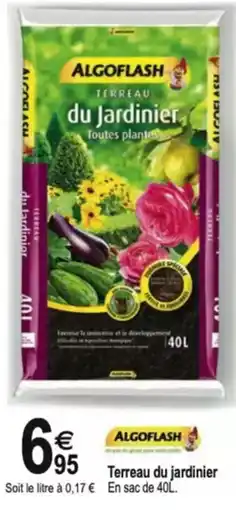 TridĂŽme ALGOFLASH Terreau du jardinier offre
