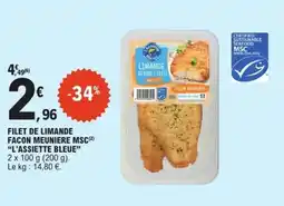 E.Leclerc Express Filet de limande facon meuniere msc l'assiette bleue offre