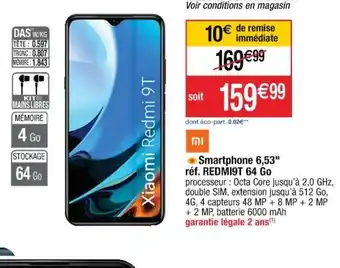 Cora x Carrefour Smartphone 6,53 offre