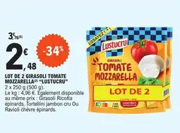 E.Leclerc Express Lot de 2 girasoli tomate mozzarella lustucru offre