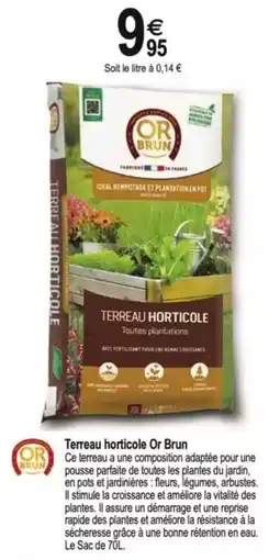 Tridôme OR BRUN Terreau horticole offre