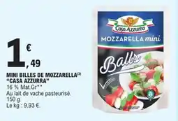 E.Leclerc Express Mini billes de mozzarella casa azzurra offre