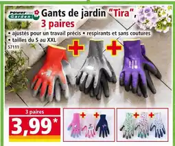 Norma POWERTEC GARDEN Gants de jardin tira, 3 paires offre