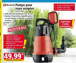Norma Einhell Pompe pour eaux usagées offre
