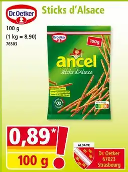 Norma DR. OETKER Sticks d'alsace offre