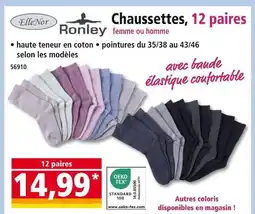 Norma Ronley Chaussettes, 12 paires femme ou homme offre