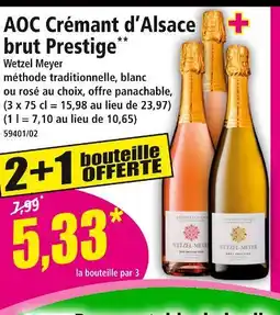 Norma Wetzel Meyer AOC Crémant d'Alsace brut Prestige offre