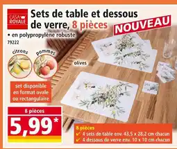 Norma CASA ROYALE Sets de table et dessous de verre 8 pièces offre