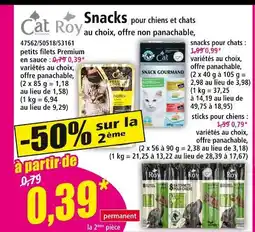 Norma CAT ROY Snacks pour chiens et chats au choix offre non panachable offre