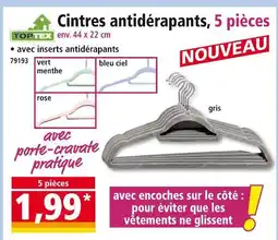 Norma TOPTEX Cintres antidérapants, 5 pièces offre