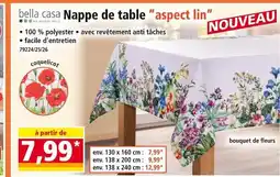 Norma bella casa Nappe de table aspect lin offre