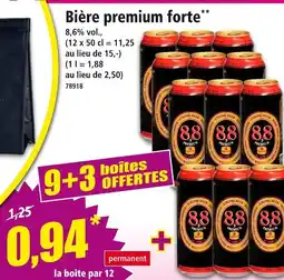 Norma 8.8 Bière premium forte offre