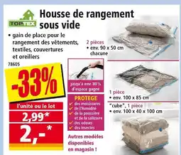 Norma TOPTEX Housse de rangement sous vide offre