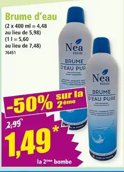 Norma Nea Fresh Brume d'eau offre