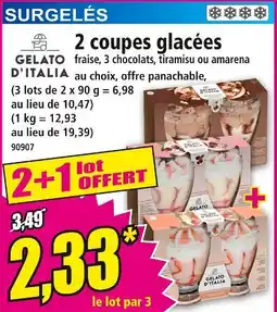 Norma Gelato D'Italia 2 coupes glacées offre