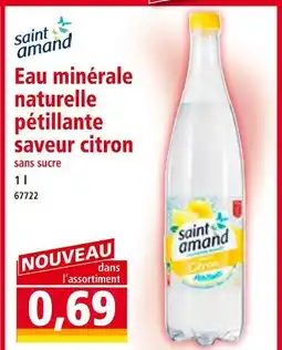 Norma Saint Amand Eau minérale naturelle pétillante saveur citron sans sucre offre