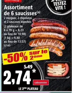 Norma A Griller Assortiment de 6 saucisses offre