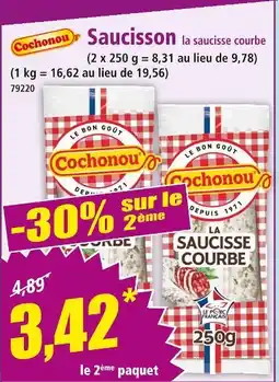 Norma COCHONOU Saucisson la saucisse courbe offre