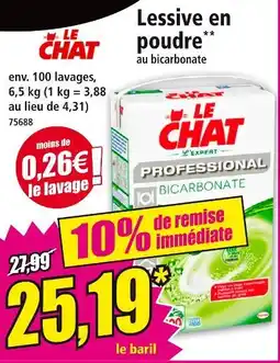 Norma LE CHAT Lessive en poudre au bicarbonate offre
