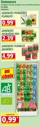 Norma Semences potagères florales, Semences potagères bio, Semences florales jachères offre