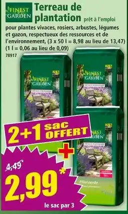 Norma Finest Garden Terreau de plantation prêt à l’emploi offre