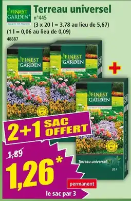 Norma Finest Garden Terreau universel n°445 offre