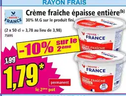 Norma Petite France Crème fraîche épaisse entière offre