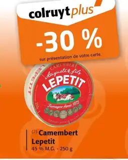 Colruyt Lepetit Camembert offre