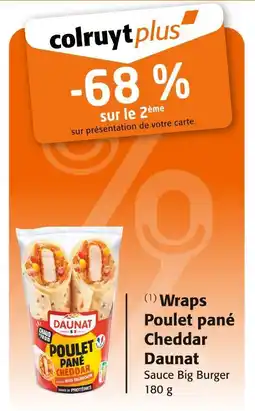 Colruyt Daunat Wraps Poulet pané Cheddar offre