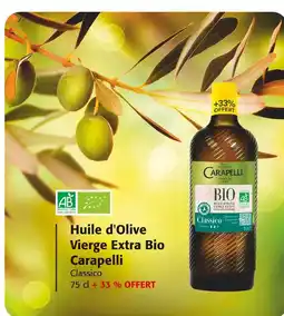 Colruyt CARAPELLI Huile d'olive vierge extra bio classico offre