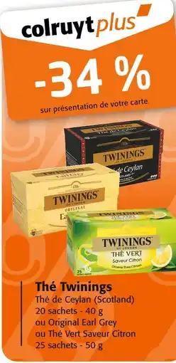 Colruyt TWINNIGS Thé offre