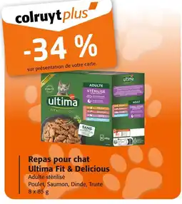 Colruyt ULTIMA FIT & DELICIOUS Repas pour chat offre