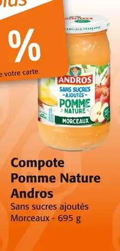 Colruyt ANDROS Compote pomme nature offre