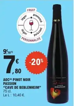 E.Leclerc Express Aoc pinot noir passion cave de beblenheim offre