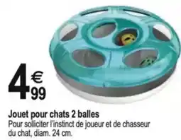 Tridôme Jouet pour chats 2 balles offre