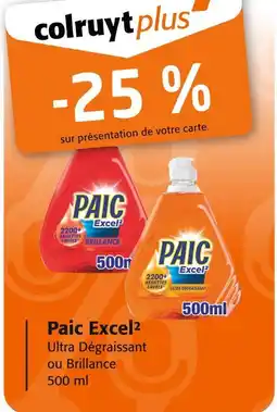 Colruyt Excel² Ultra Dégraissant ou Brillance offre