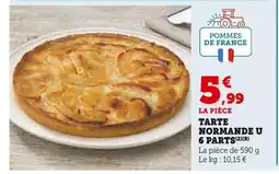 Super U U Tarte normande 6 parts offre
