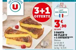 Super U U 3 parts de flan + 1 offerte offre